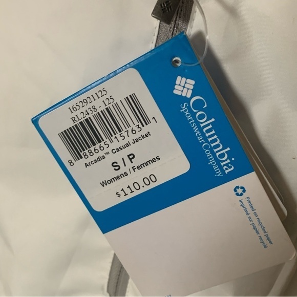 Columbia Womens Arcadia Casual Waterproof Rain Jacket White Size Small - Picture 3 of 9